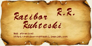 Ratibor Ruhteski vizit kartica